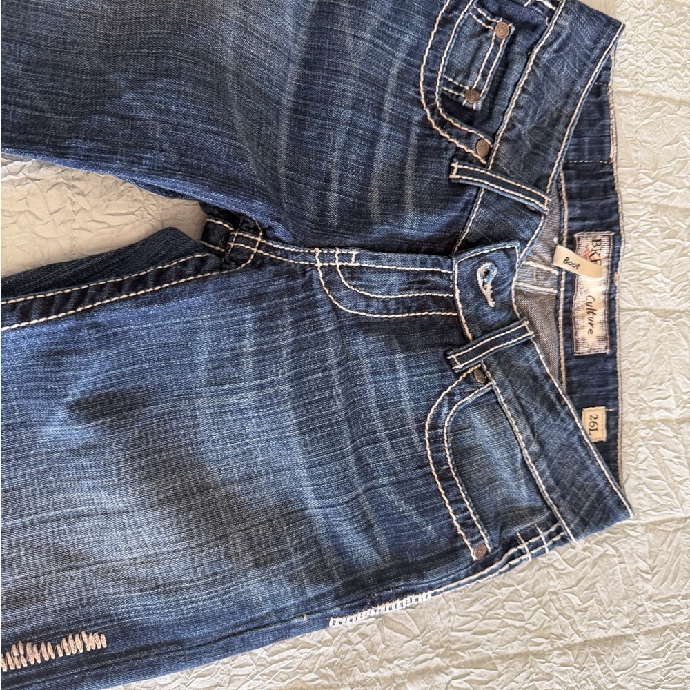 BKE Dark Blue Bootcut Kids Jeans - Picture 3 of 9